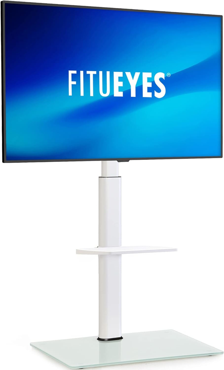 FITUEYES White TV Stand dukaansey.pk