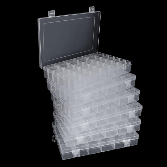 6 Pack 36 Grids Plastic Organizer Box dukaansey.pk
