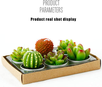 6 Packs Cactus Tealight Candles dukaansey.pk