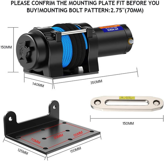 Anbull 12V 4500lb Electric Winch dukaansey.pk