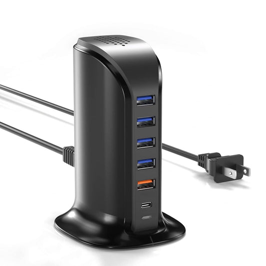 USB C Tower Charging Station www.dukaansey.pk