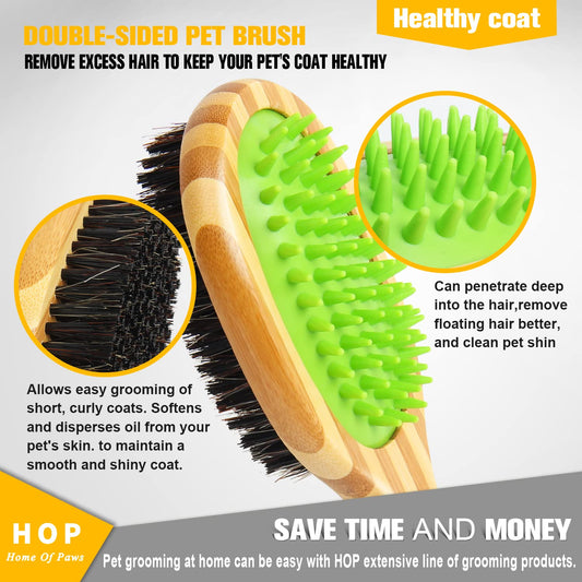 HOP Short Hair Dog Brush Pet Brushing Grooming Comb