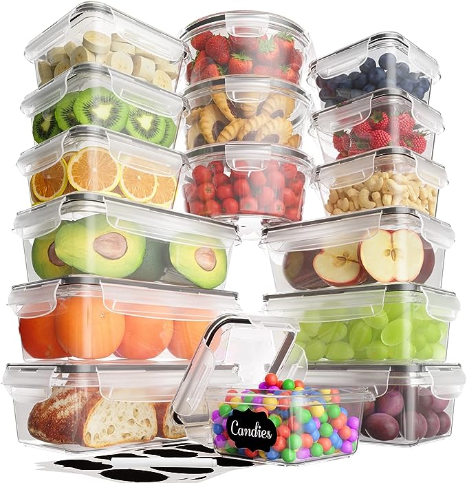 Withosent 32-Piece Storage Containers (16 Containers + 16 Lids) www.dukaansey.pk