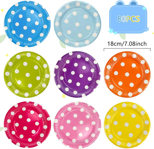 80PCS Party Paper Plates dukaansey.pk