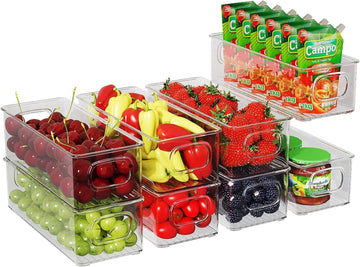 8 Pack Clear Refrigerator Organizer dukaansey.pk